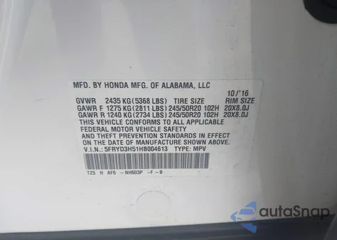 2017 Acura Mdx Technology Package из США, поврежденный, VIN 5FRYD3H51HB004613